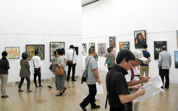 連日大盛況の展示室